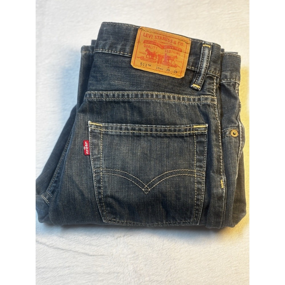 Levi's‎ Big Boys 511 Skinny Jeans Dark Denim Blue 18  29X29